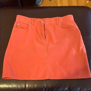 JCrew Women’s Coral Corduroy Skirt Sz 6